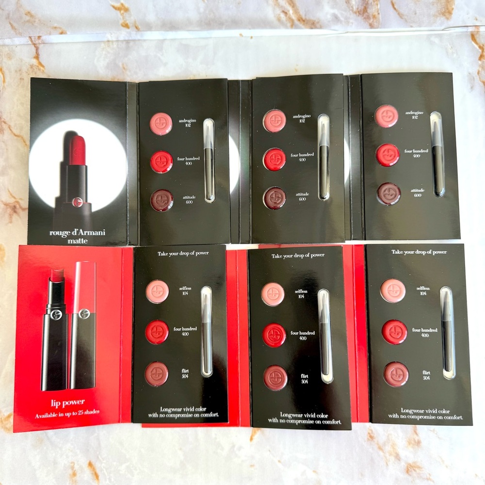 Giorgio Armani Lip Power Longwear Lipstick 400 104 504 Brush Rouge Matte 600 102